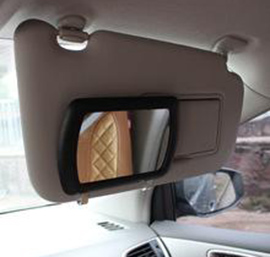 Protective film for automobile sun visor cosmetic mirror